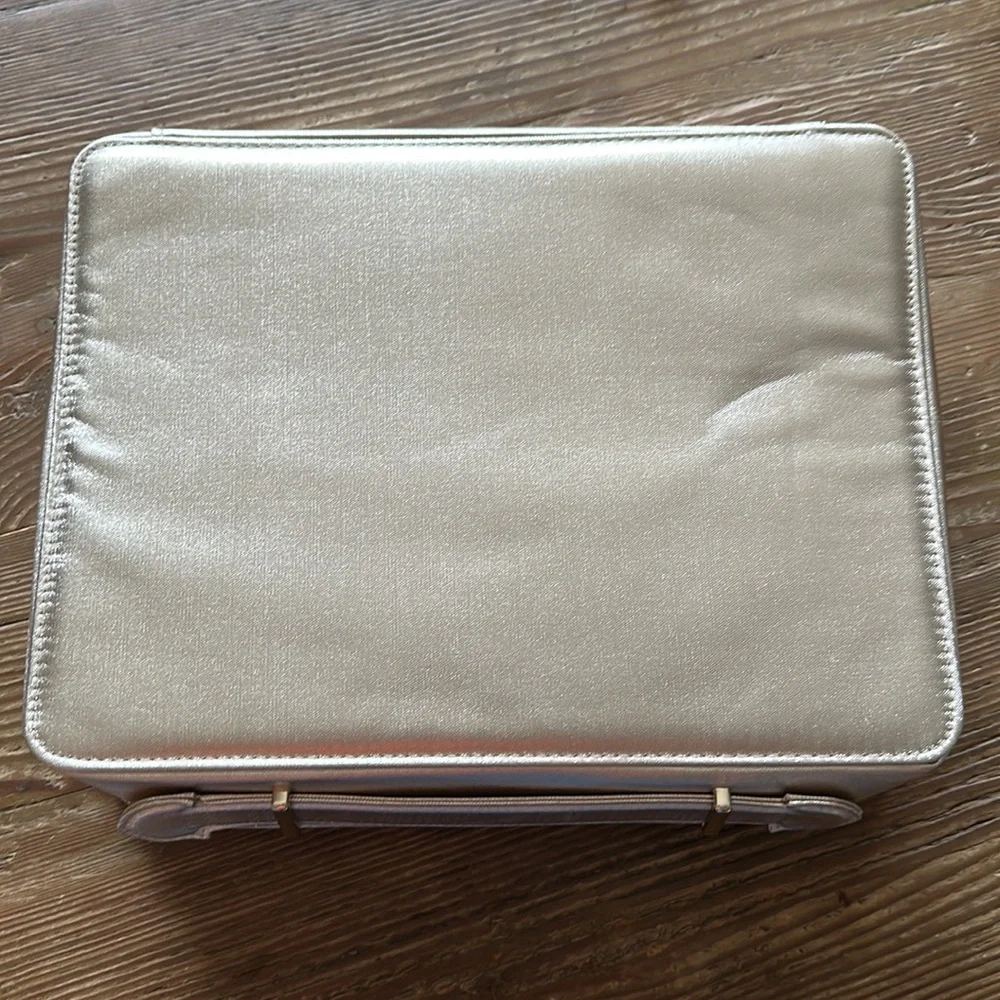 New Lancôme limited edition Gold Large Makeup Bag 10” x 13”